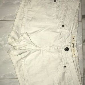 White jean shorts